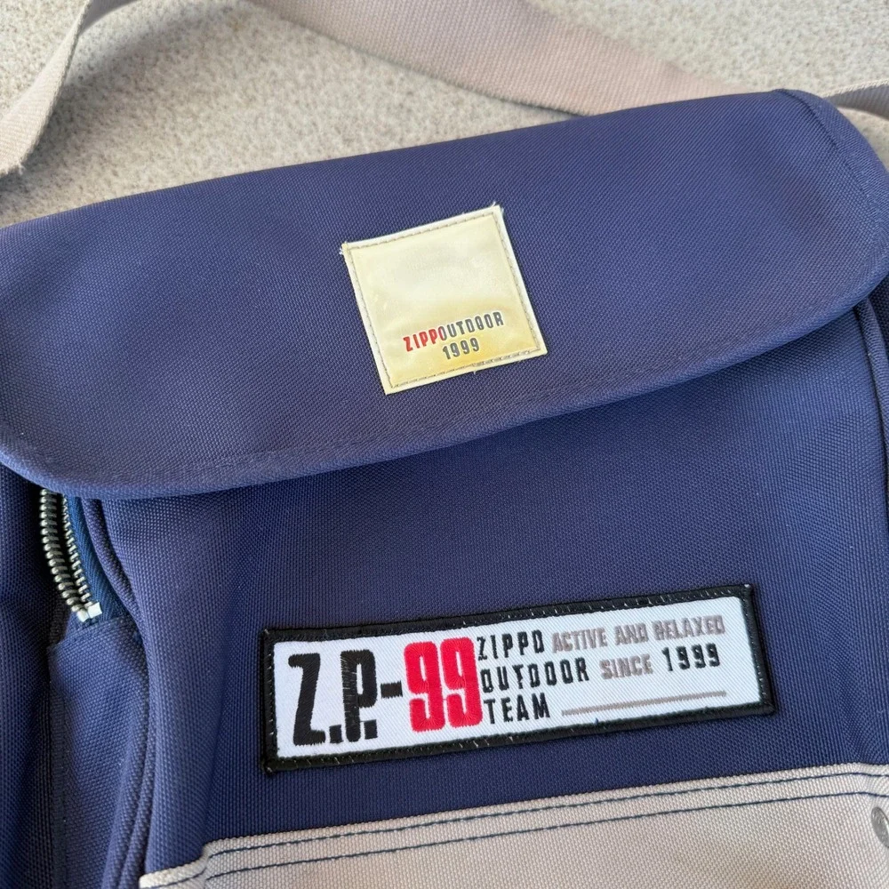 Zippo Crossbody Messenger Bag - Navy Blue Unisex OS